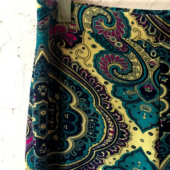 Paisley Bohemian Leggings Eastern Zen Meditation - Picture 4 of 5